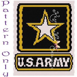 United States ARMY Logo 3 Drop Peyote Pattern – a Krafty Max Original