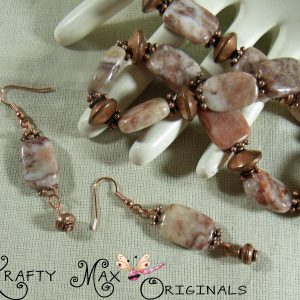 Red Marble and Copper Delight Necklace Set