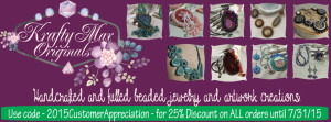 Krafty Max website banner with discount