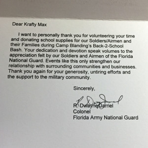 letter from Guard