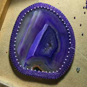 purple agate slice working 11