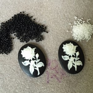 black and white cameo earrings 1