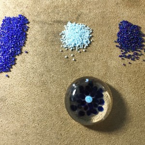 Blue and Blue Handblown Glass Bdwn wrk 1