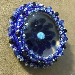 Blue and Blue Handblown Glass Bdwn wrk 17
