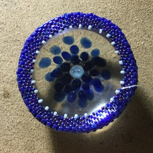 Blue and Blue Handblown Glass Bdwn wrk 7