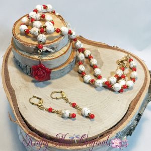 Red Coral Rose and Mag Gold Set 1