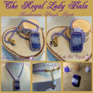 The Regal Lady Fiala Beadwoven Purple Agate