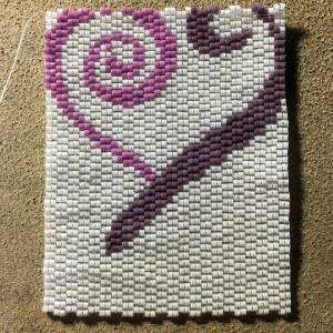 Pink Heart ACEO wrk 83