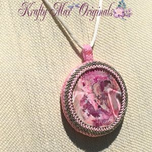 Pink Elegance Beadwoven Necklace 1