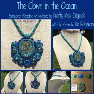 The Clown in the Ocean Beadwoven Necklace with Ke Robinson copy