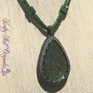 Ms Tavia - Labrodite Beadwoven Wearable Art Necklace 1