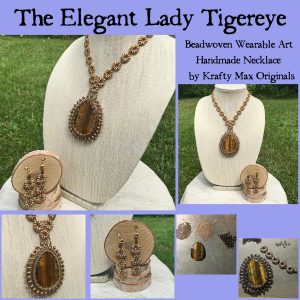 The Elegant Lady Tigereye Beadwoven Necklace 1