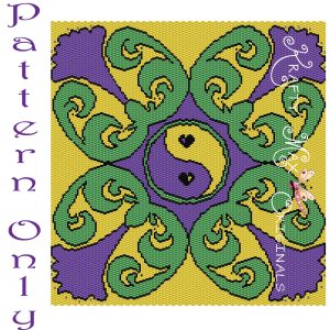 Filigree Purple Green Yellow Pattern RETAIL ONLY – PATTERN ONLY