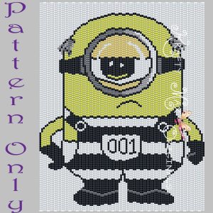 Minion in Jail Inspired 5×7 Kawaii Drawing Art PATTERN ONLY