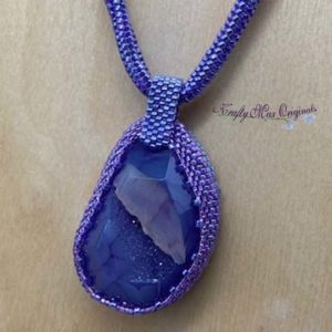 Amethyst with Crystal Wearable Art Necklace