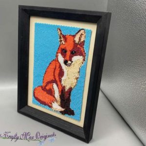 Red Fox 5×7 Beadwoven Artwork by Krafty Max Originals