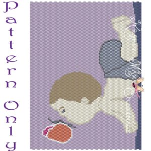 Baby with Butterfly 5×7 Art Design PATTERN ONLY
