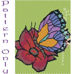 Flower and Butterfly 5×7 Art Design PATTERN ONLY