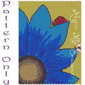 Flower with Lady Bug 5×7 Art Design PATTERN ONLY