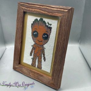 Baby Groot Inspired Beadwoven 5×7 Artwork by Krafty Max Originals
