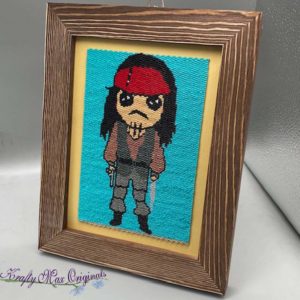 Jack Sparrow Inspired Beadwoven 5×7 Artwork by Krafty Max Originals