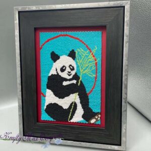 Panda 5×7 Beadwoven Artwork by Krafty Max Originals