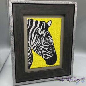 Zebra 5×7 Beadwoven Artwork by Krafty Max Originals