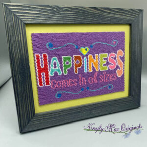 Happiness Comes in Many Sizes 5×7 Beadwoven Artwork by Krafty Max Originals
