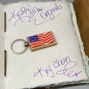 American Flag Beadwoven Original Key Chain