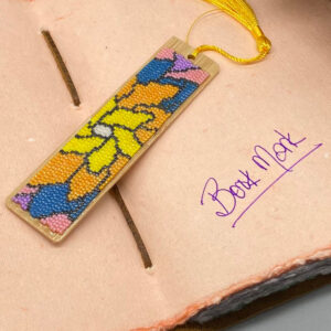 Rainbow Mandala Beadwoven Original Bookmark