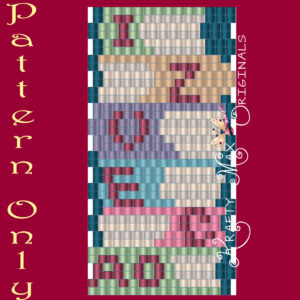Stack of Books Peyote Key Chain PATTERN ONLY