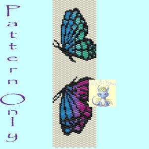 Stained Glass Butterfly Peyote Bracelet PATTERN ONLY